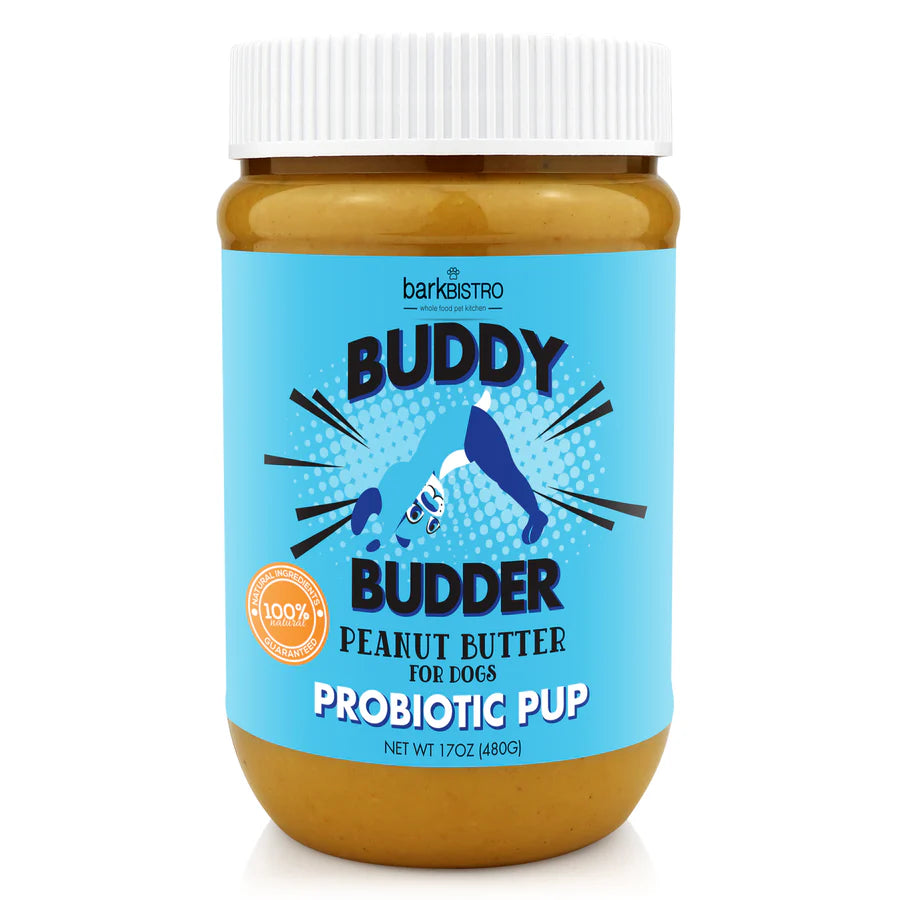 Berry Balance Buddy Budder – Probiotic Peanut Butter for Dogs with Blueberry & Honey