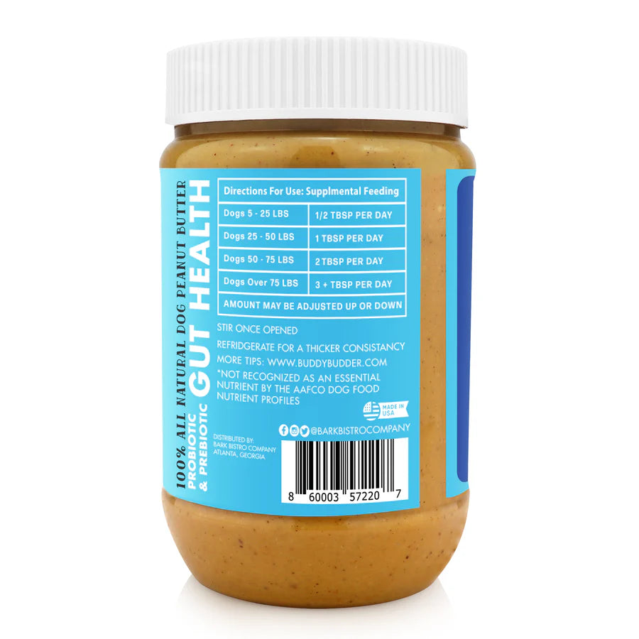 Berry Balance Buddy Budder – Probiotic Peanut Butter for Dogs with Blueberry & Honey