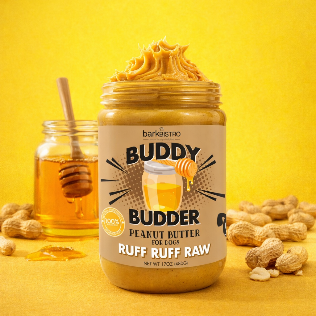 Buddy Budder – Natural Peanut Butter for Dogs (Ruff Ruff Raw) | Bark Bistro