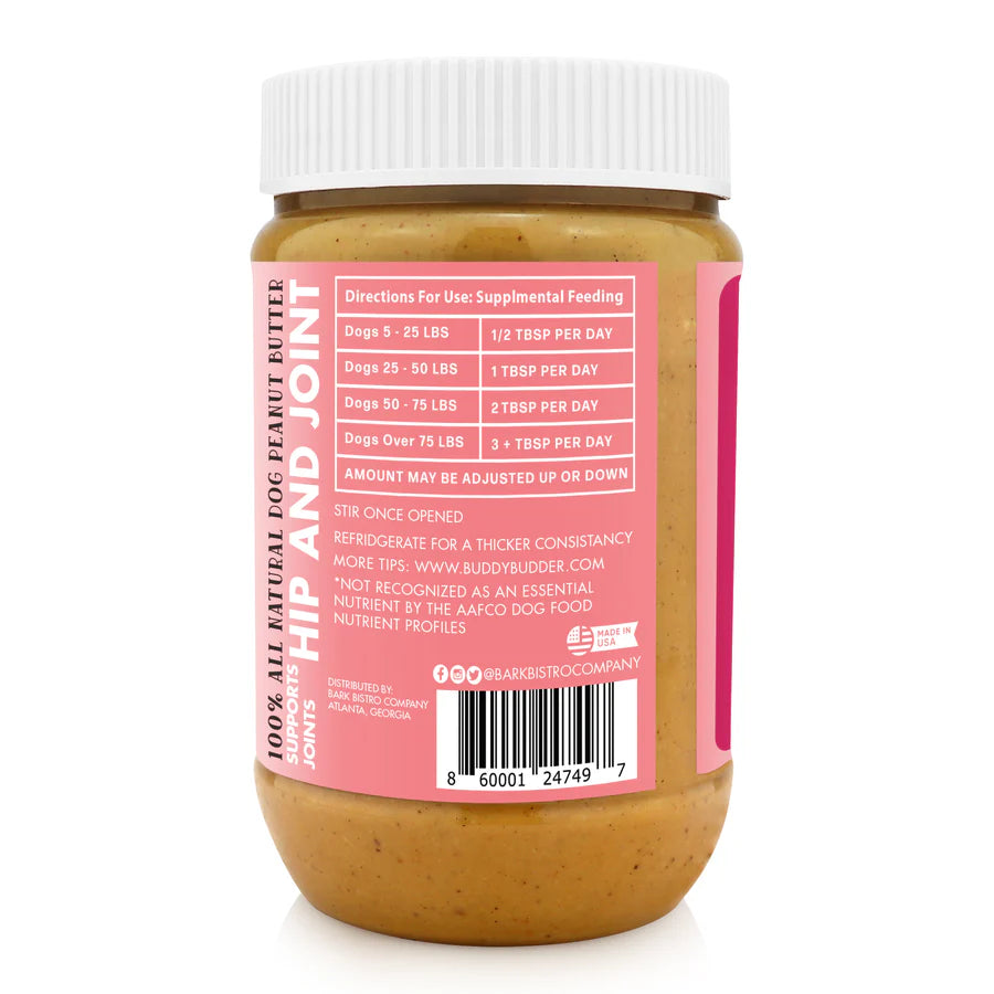 Cranberry Canine Buddy Budder – Joint Support Peanut Butter for Dogs (Buddy Booster Line)