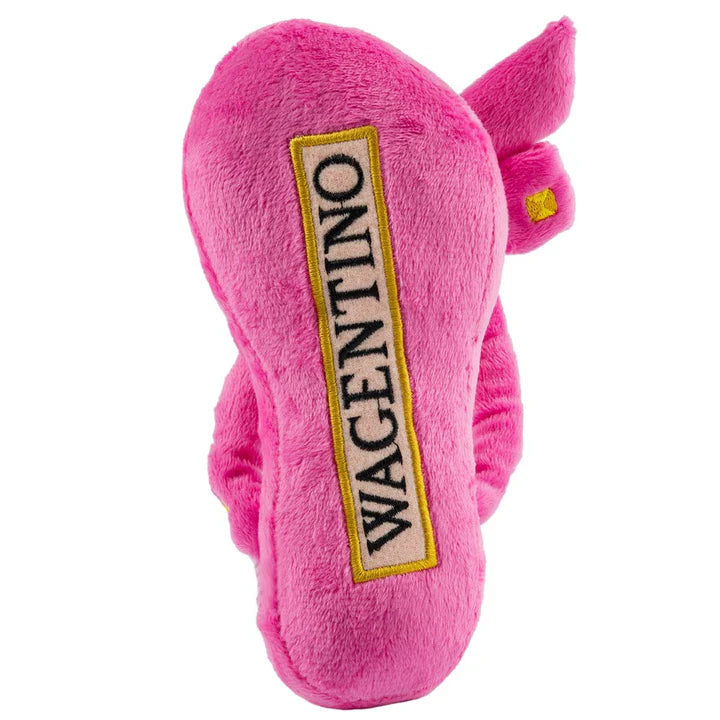 Wagentino Sandal Dog Toy – Luxury Designer Plush Toy with Squeaker