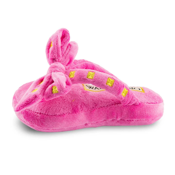 Wagentino Sandal Dog Toy – Luxury Designer Plush Toy with Squeaker