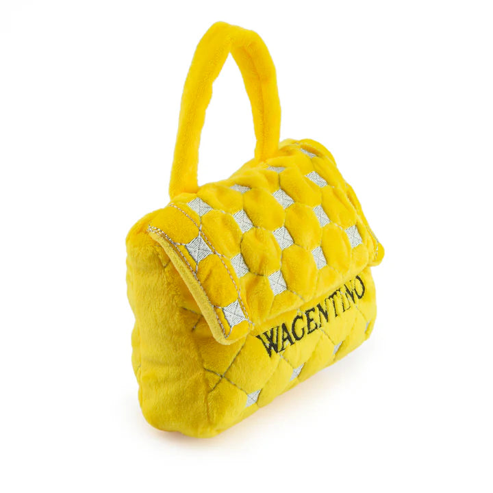 Wagentino Handbag Dog Toy – Luxury Designer Plush Toy with Squeaker