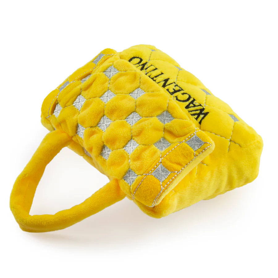 Wagentino Handbag Dog Toy – Luxury Designer Plush Toy with Squeaker