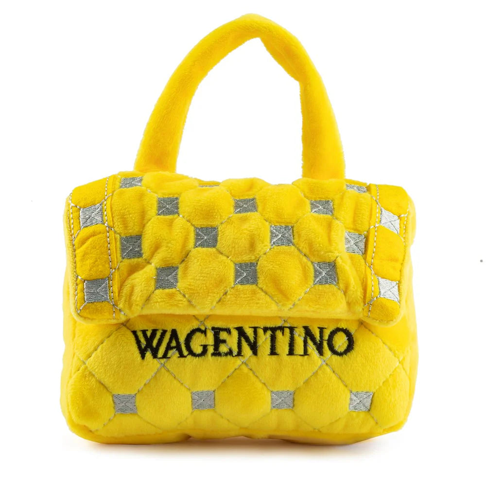 Wagentino Handbag Dog Toy – Luxury Designer Plush Toy with Squeaker
