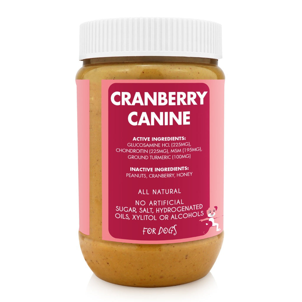 Cranberry Canine Buddy Budder – Joint Support Peanut Butter for Dogs (Buddy Booster Line)