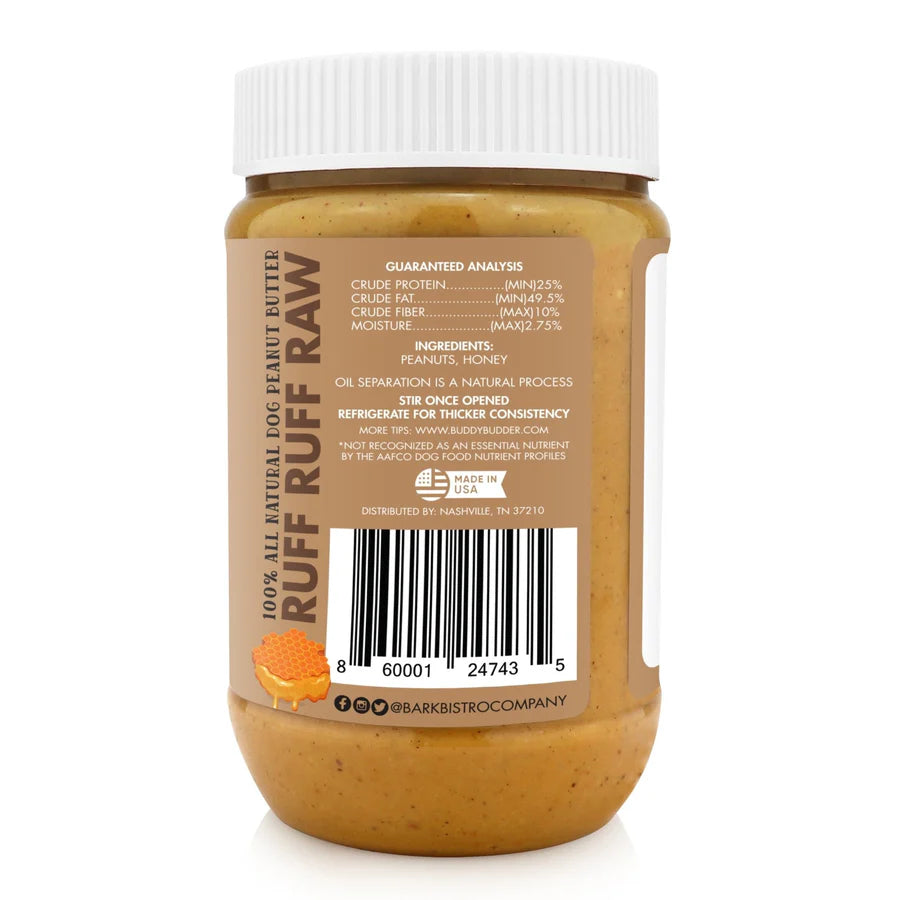 Buddy Budder – Natural Peanut Butter for Dogs (Ruff Ruff Raw) | Bark Bistro